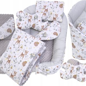 Babymam kokon niemowlęcy gniazdo kojec minky 7 el.