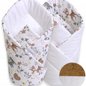 Rożek becik usztywniany kokosem bawełna Babymam