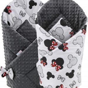 Babymam rożek becik niemowlęcy otulacz minky 80x80