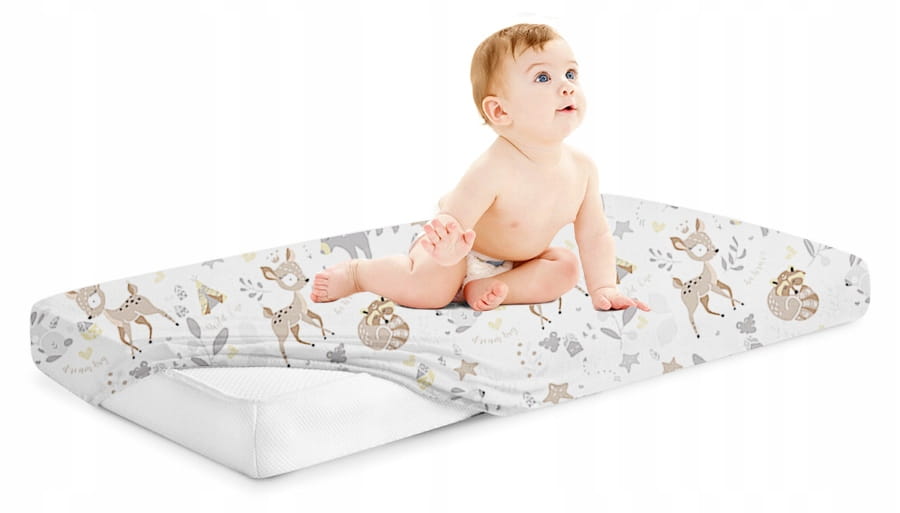 Prześcieradło 120x60 do łóżeczka bawełna materiałowe Babymam - obrazek 3