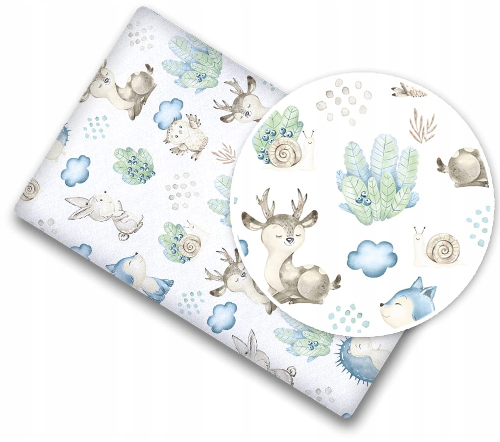 Prześcieradło materiałowe do kołyski 90x40 cm z gumką Babymam