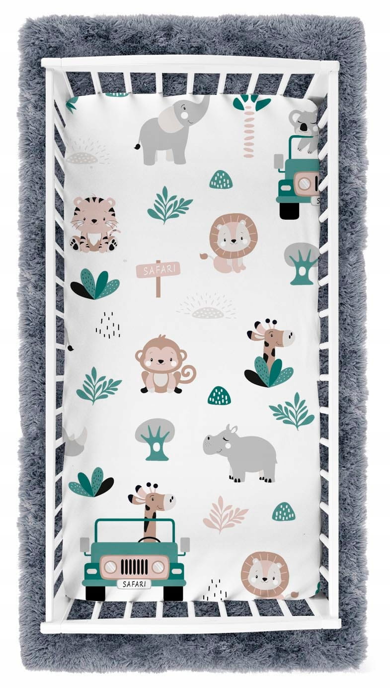 Prześcieradło 120x60 do łóżeczka bawełna materiałowe Babymam - obrazek 3