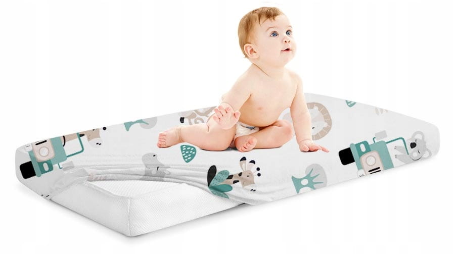 Prześcieradło 120x60 do łóżeczka bawełna materiałowe Babymam - obrazek 4