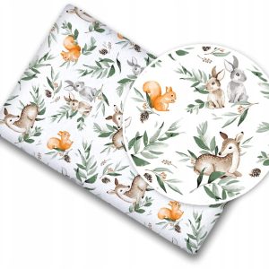Prześcieradło materiałowe do kołyski 90x40 cm z gumką Babymam
