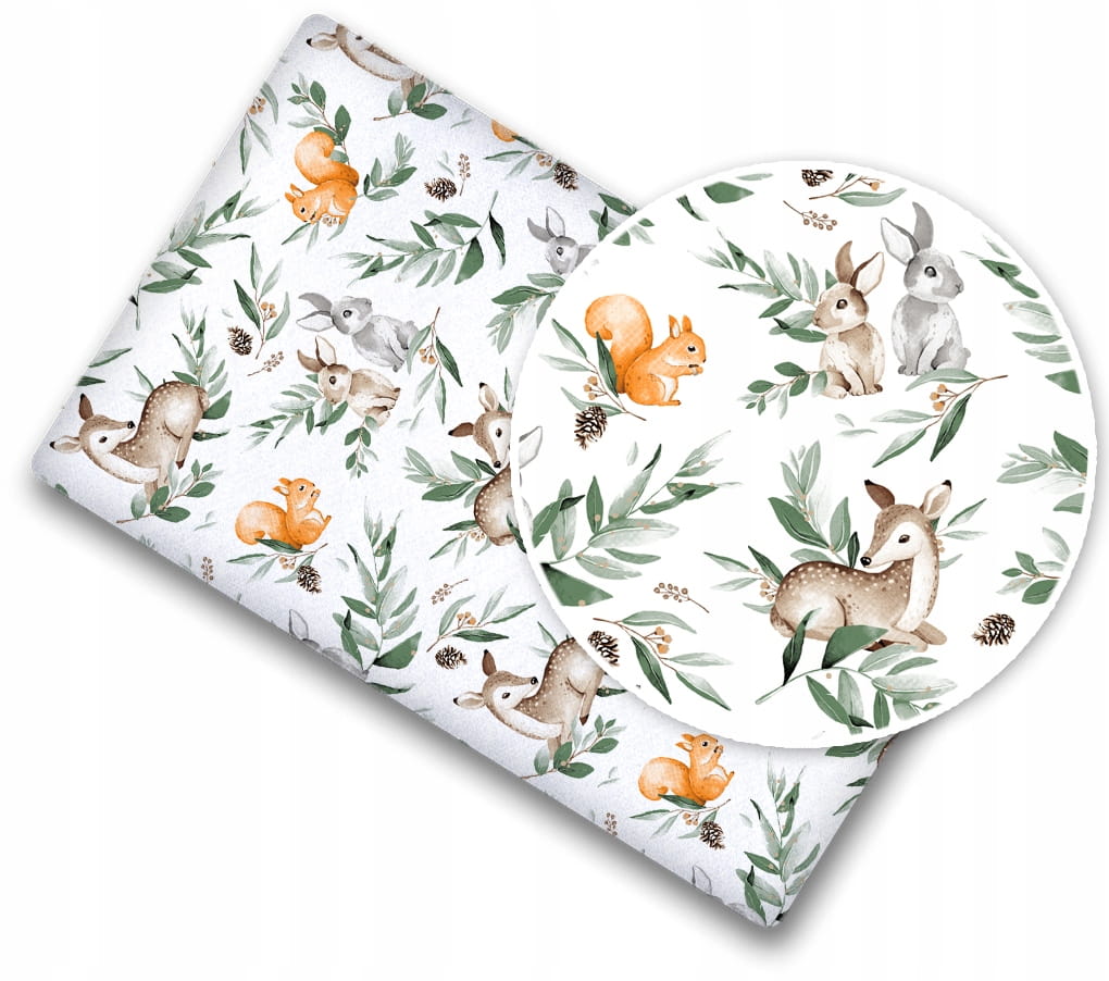 Prześcieradło materiałowe do kołyski 90x40 cm z gumką Babymam