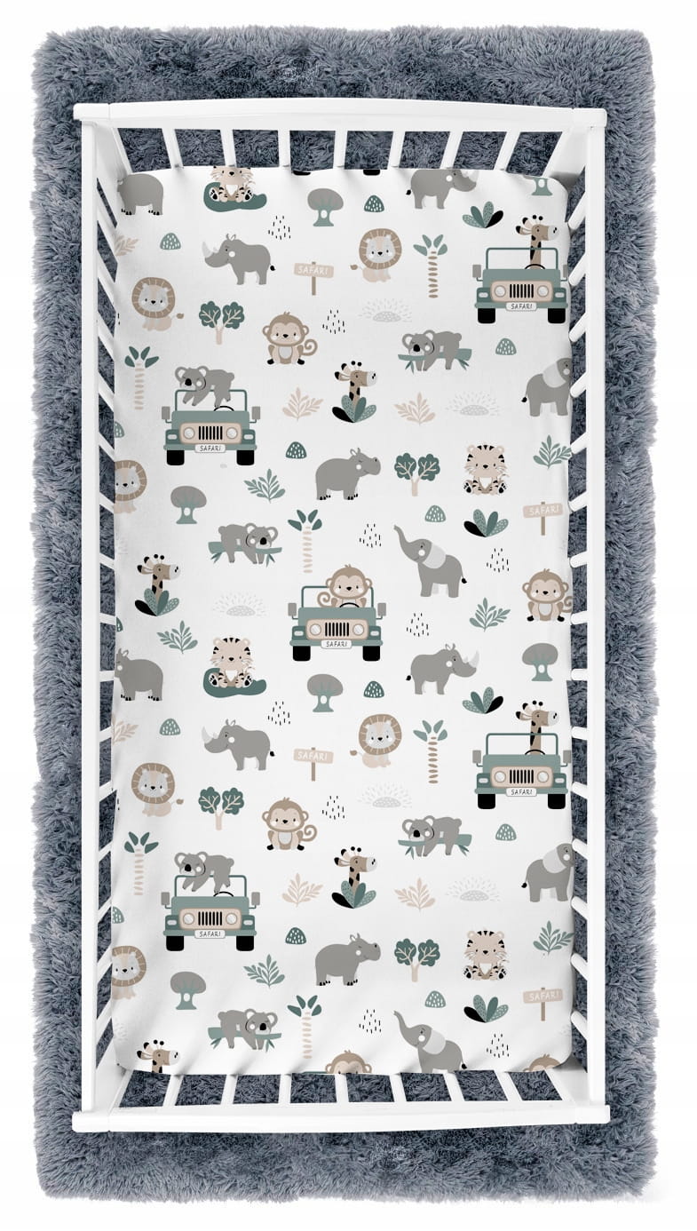Prześcieradło materiałowe do kołyski 90x40 cm z gumką Babymam - obrazek 3