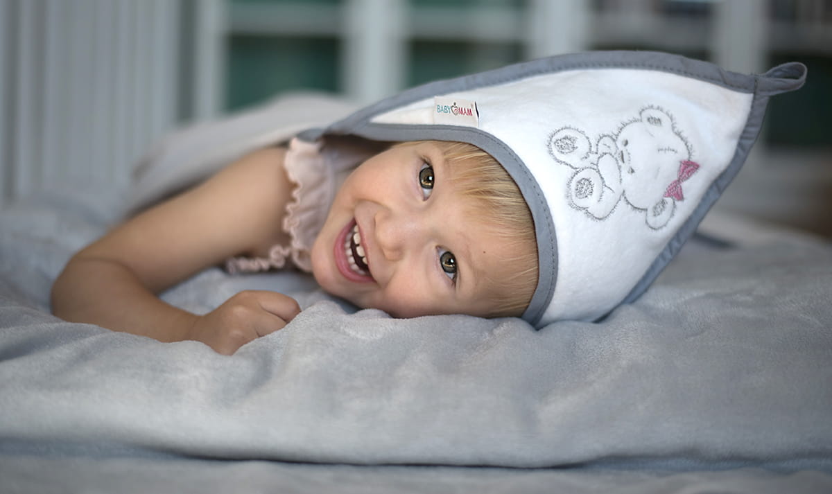 Babymam okrycie kąpielowe ręcznik 100x100 bawełna - obrazek 3