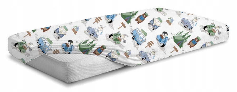 Prześcieradło 120x60 do łóżeczka bawełna materiałowe Babymam - obrazek 3