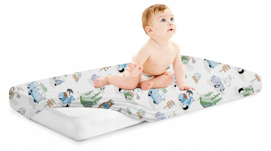 Prześcieradło 120x60 do łóżeczka bawełna materiałowe Babymam - obrazek 5