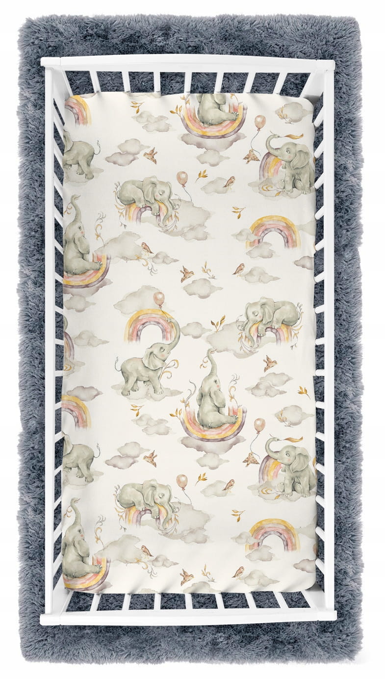 Prześcieradło materiałowe do kołyski 90x40 cm z gumką Babymam - obrazek 4