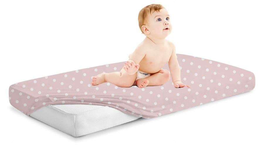 Prześcieradło materiałowe do kołyski 90x40 cm z gumką Babymam - obrazek 5