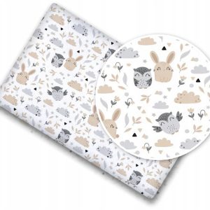 Prześcieradło materiałowe do kołyski 90x40 cm z gumką Babymam