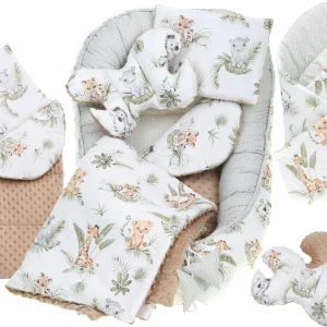 Babymam kokon niemowlęcy gniazdo kojec minky 7 el.