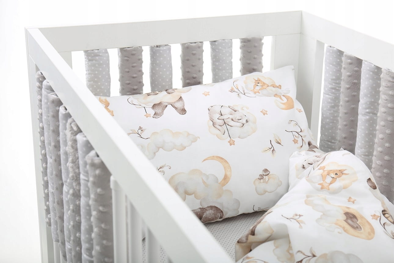 Babymam ochraniacz modułowy do łóżeczka minky 20el - obrazek 4