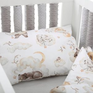 Babymam ochraniacz modułowy do łóżeczka minky 20el