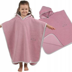 Babymam poncho kąpielowe okrycie z kapturem duże