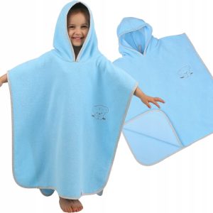 Babymam poncho kąpielowe okrycie z kapturem duże