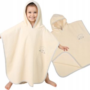 Babymam poncho kąpielowe okrycie z kapturem duże
