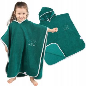 Babymam poncho kąpielowe okrycie z kapturem duże
