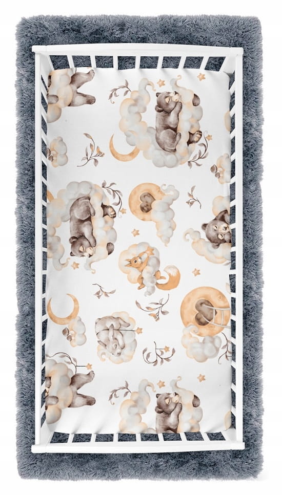 Prześcieradło 120x60 do łóżeczka bawełna materiałowe Babymam - obrazek 2