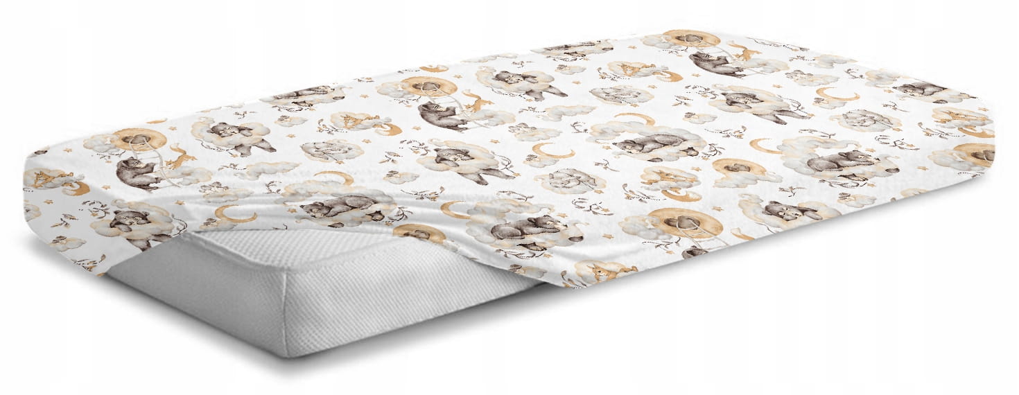 Prześcieradło 120x60 do łóżeczka bawełna materiałowe Babymam - obrazek 4