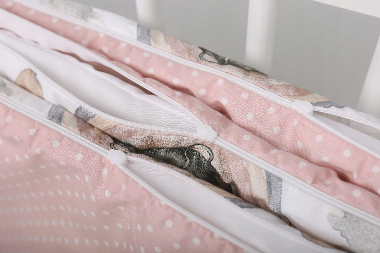 Ochraniacz do łóżeczka ze zdejmowaną poszewką 180 Babymam - obrazek 3
