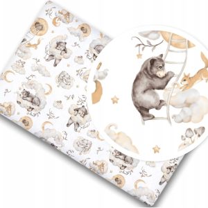 Prześcieradło materiałowe do kołyski 90x40 cm z gumką Babymam
