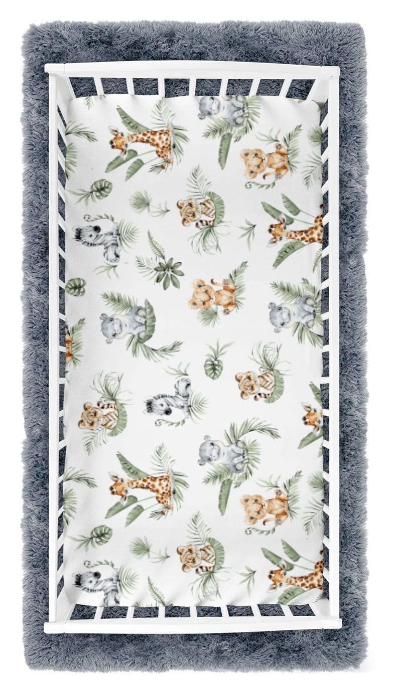Prześcieradło materiałowe do kołyski 90x40 cm z gumką Babymam - obrazek 2