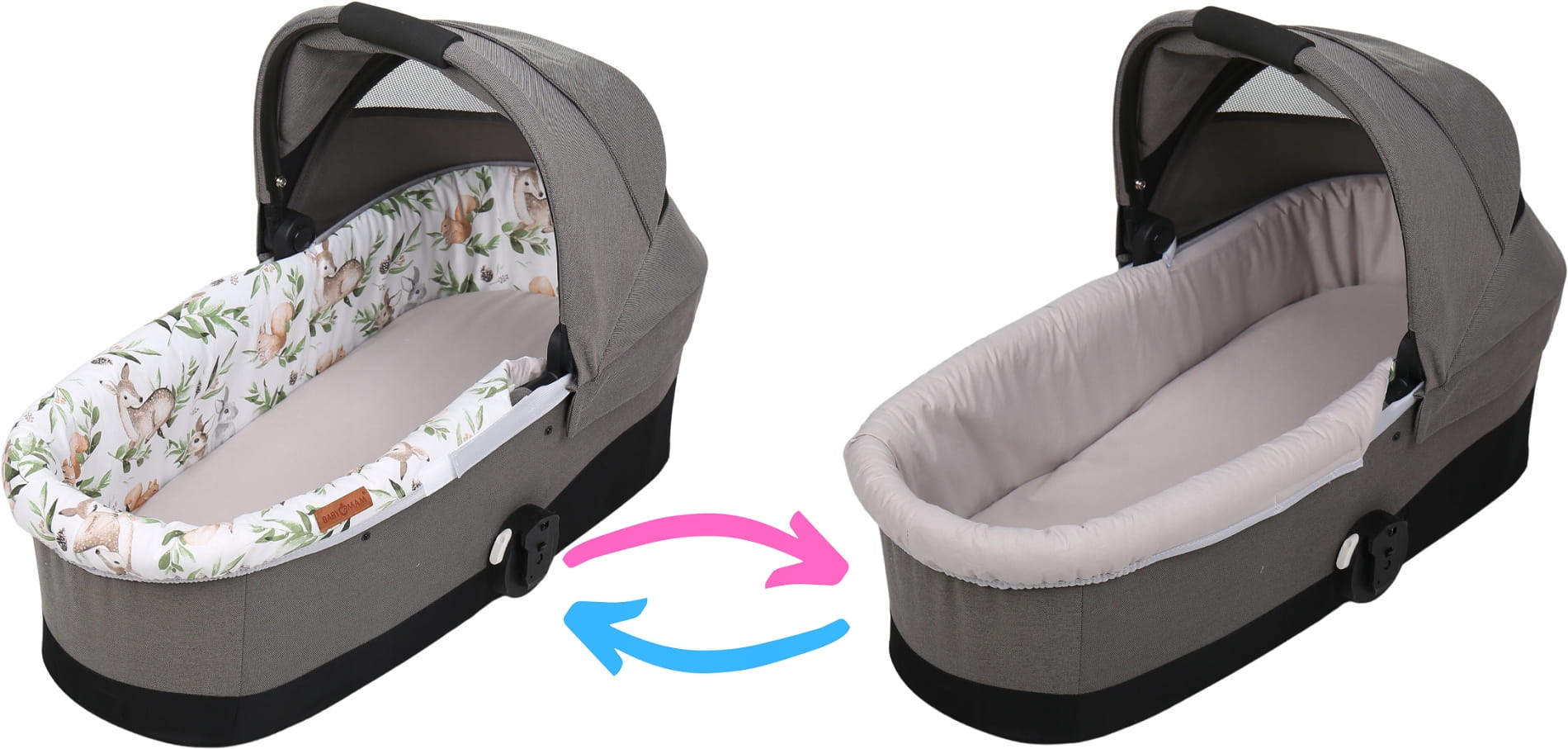 Babymam usztywniana dwustronna wkładka do gondoli - obrazek 3