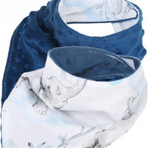 Babymam miękki śliniak apaszka minky na rzepy 2w1