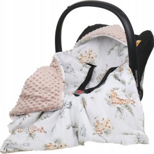 Babymam kocyk minky do fotelika nosidełka ciepły