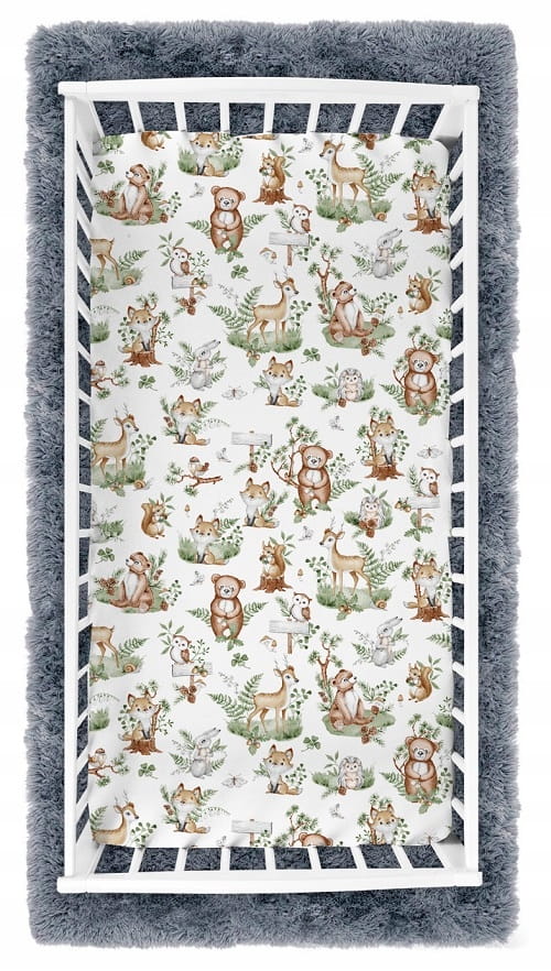 Prześcieradło 120x60 do łóżeczka bawełna materiałowe Babymam - obrazek 3