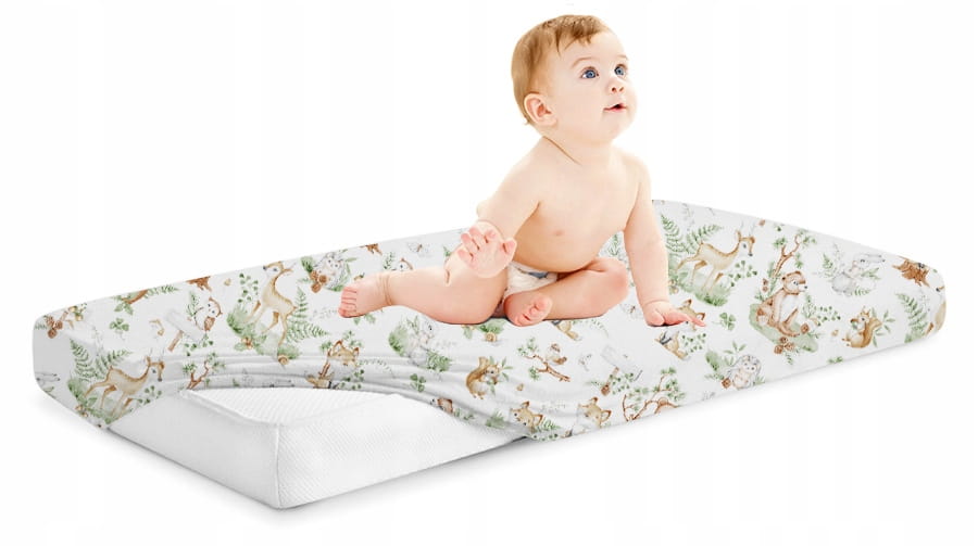 Prześcieradło 120x60 do łóżeczka bawełna materiałowe Babymam - obrazek 4