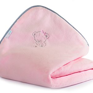 Babymam kocyk pluszowy haftowany 75x100 premium