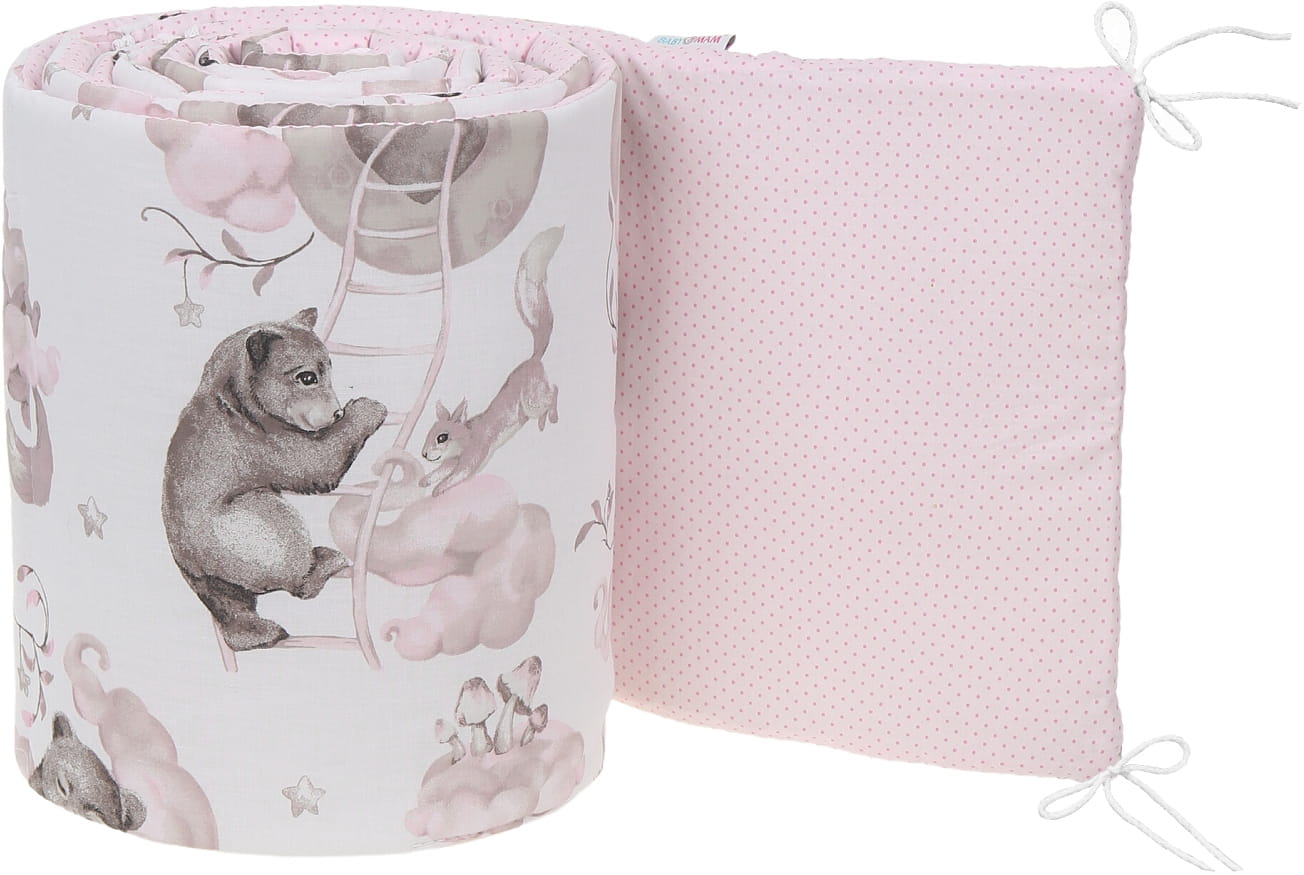 Babymam dwustronny ochraniacz 180x30 do łóżeczka premium