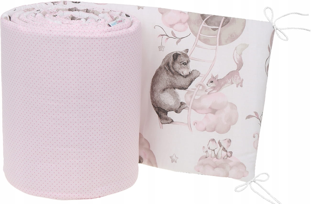 Babymam dwustronny ochraniacz 180x30 do łóżeczka premium - obrazek 3