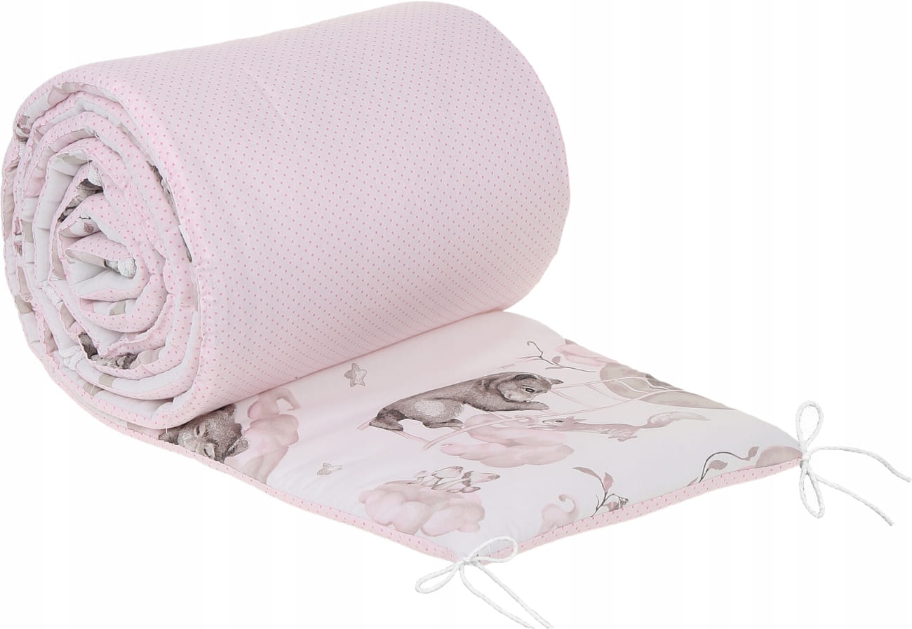 Babymam dwustronny ochraniacz 180x30 do łóżeczka premium - obrazek 5