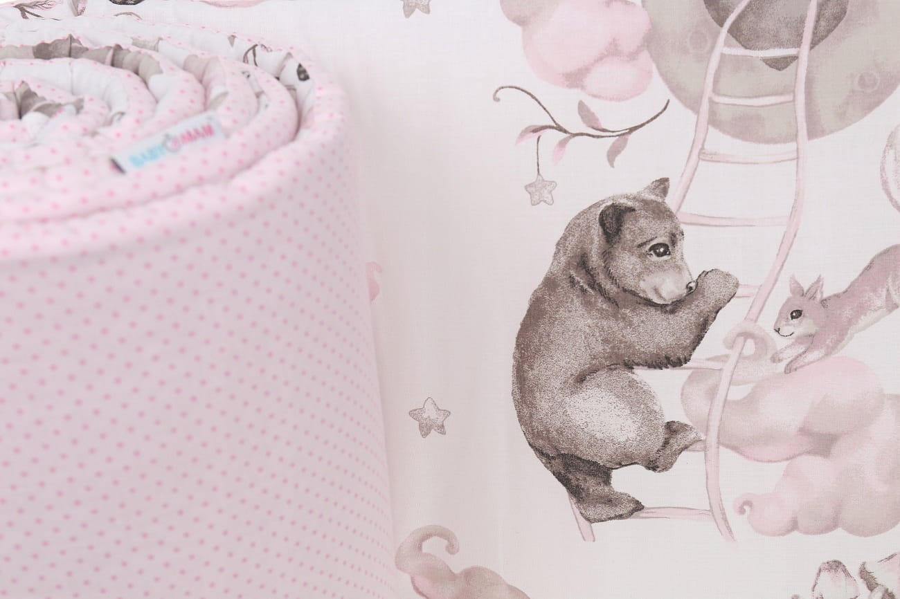 Babymam dwustronny ochraniacz 180x30 do łóżeczka premium - obrazek 7