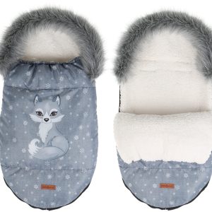 Śpiworek do wózka sanek gondoli ocieplany z futerkiem premium Babymam