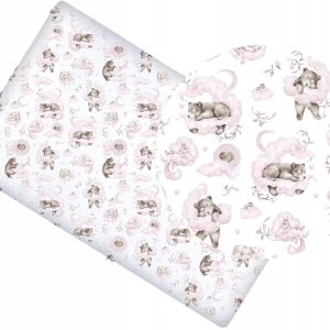 Prześcieradło materiałowe do kołyski 90x40 cm z gumką Babymam
