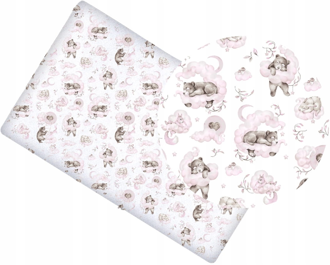 Prześcieradło materiałowe do kołyski 90x40 cm z gumką Babymam