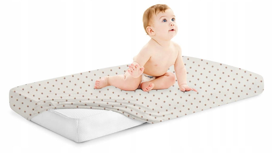 Prześcieradło materiałowe do kołyski 90x40 cm z gumką Babymam - obrazek 5