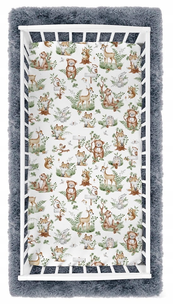 Prześcieradło materiałowe do kołyski 90x40 cm z gumką Babymam - obrazek 2