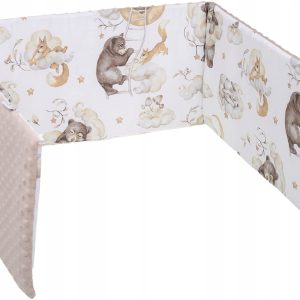 Ochraniacz do łóżeczka minky 120x60 na szczebelki 180x30cm Babymam