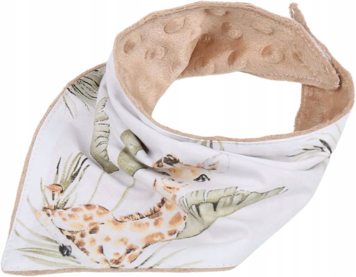 Babymam miękki śliniak apaszka minky na rzepy 2w1 - obrazek 3