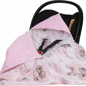 Babymam kocyk minky do fotelika nosidełka ciepły