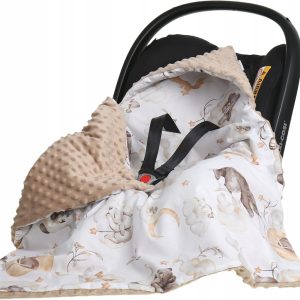 Babymam kocyk minky do fotelika nosidełka ciepły