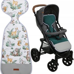 Wkładka do wózka spacerówki fotelika dwustronna MODERN premium Babymam