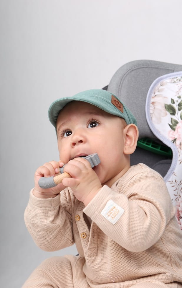 Chustka wiązana z daszkiem muślinowa chusteczka czapka na głowę Babymam - obrazek 6