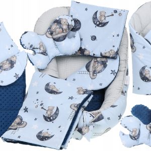 Babymam kokon niemowlęcy gniazdo kojec minky 7 el.